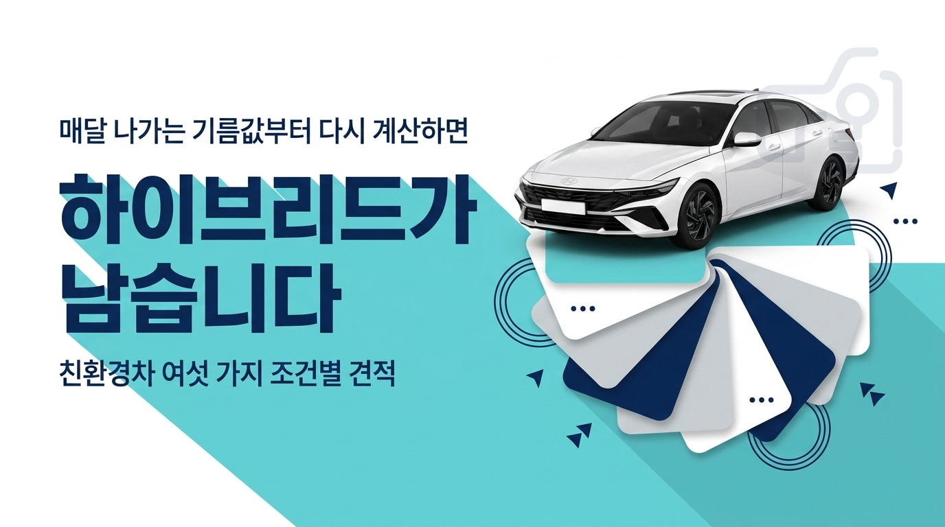 매달 나가는 기름값부터 다시 계산하면 하이브리드가 남습니다 - 친환경차 여섯 가지 조건별 견적